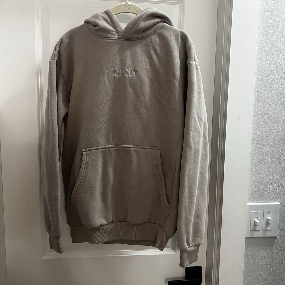 Comfrt XS Unisex Oversized Hoodie Sweatshirt Embroidered Logo Pullover Cozy Soft